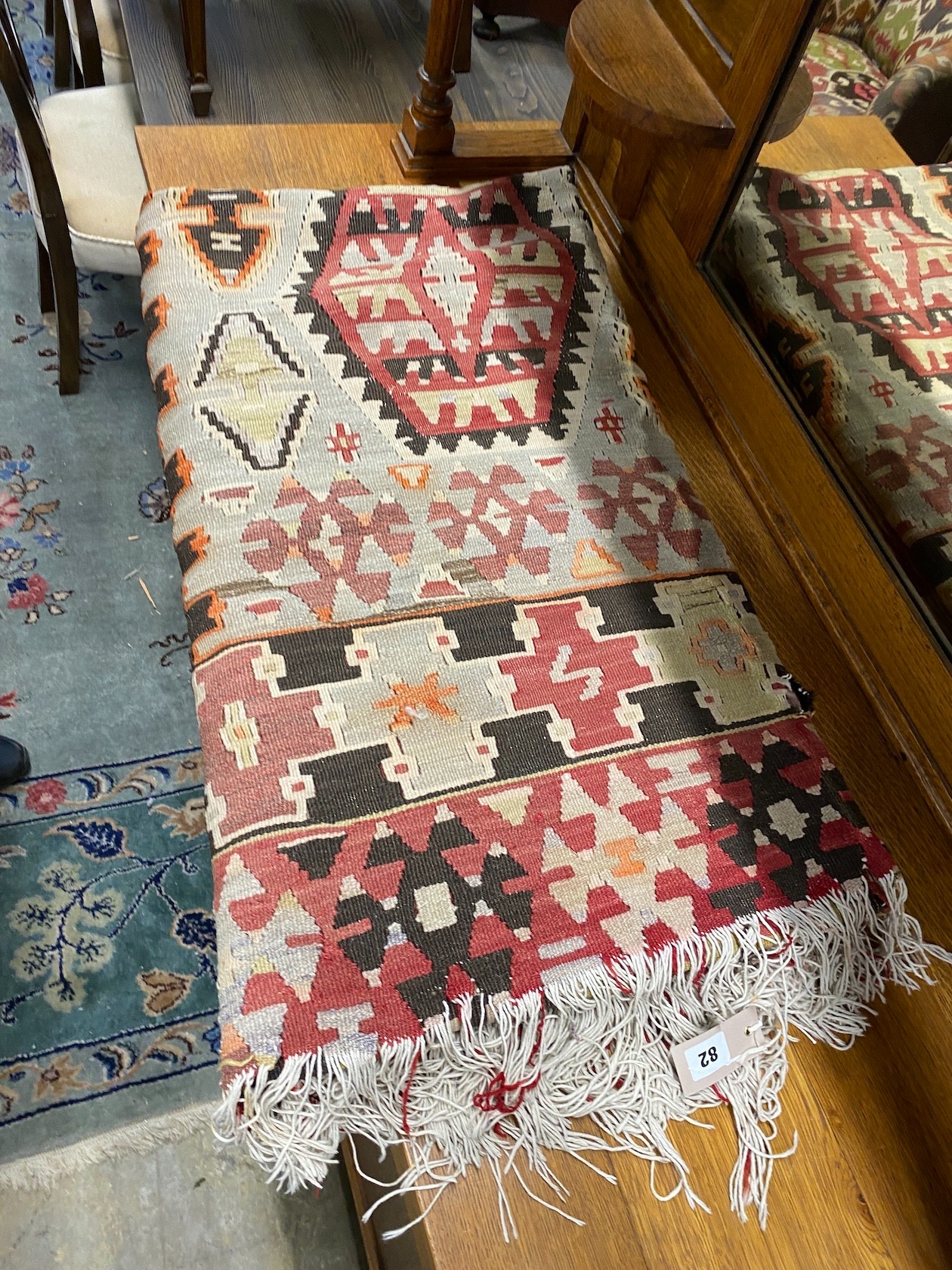 A Kilim polychrome flatweave carpet, 320 x 172cm